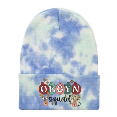 Obgyn Squad Christmas Delivery Ob Nurse Medical Assistant Gift Tie Dye 12in Knit Beanie