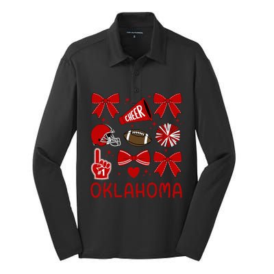 Oklahoma Sister Coquette Bow Cute Silk Touch Performance Long Sleeve Polo