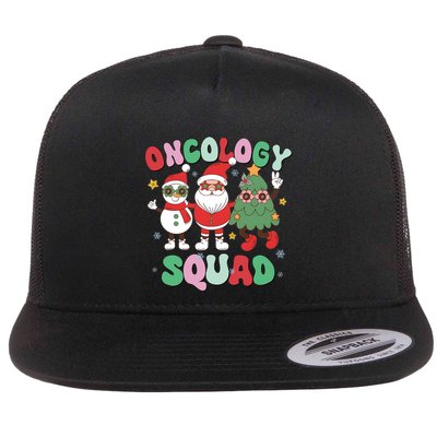 Oncology Squad Christmas Retro Professional Cancer Sleigher Gift Flatbill Hat
