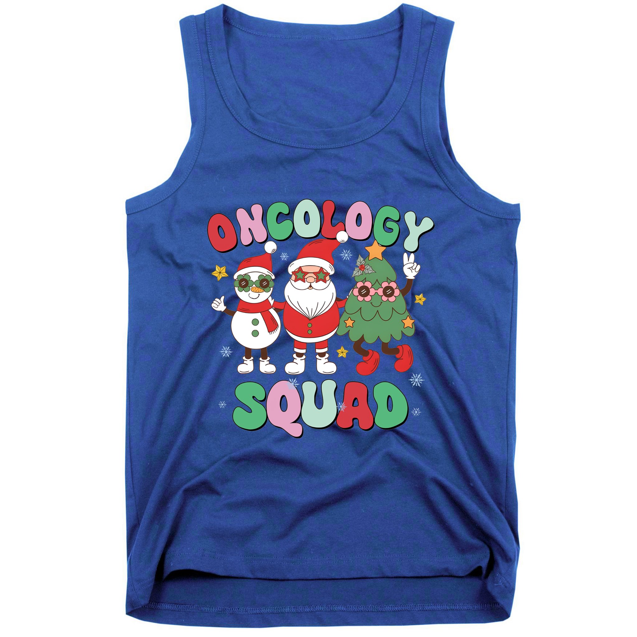 Oncology Squad Christmas Retro Professional Cancer Sleigher Gift Tank Top