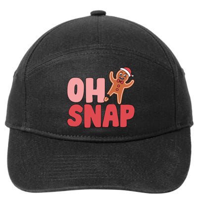 Oh Snap Christmas Funny 7-Panel Snapback Hat