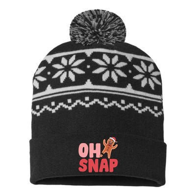 Oh Snap Christmas Funny USA-Made Snowflake Beanie