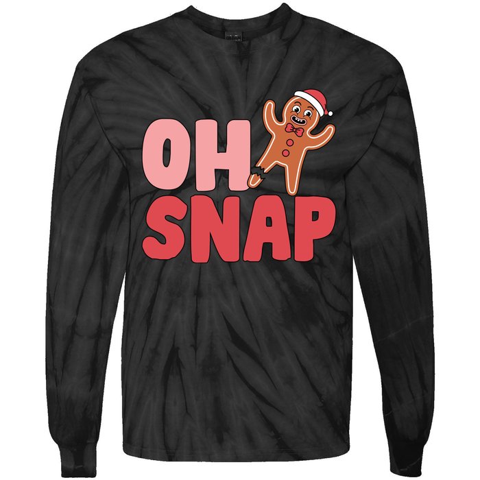 Oh Snap Christmas Funny Tie-Dye Long Sleeve Shirt