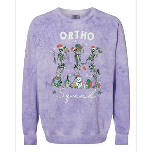 Ortho Squad Christmas Skeleton Orthopedics Nurse Rn Crew Cute Gift Colorblast Crewneck Sweatshirt