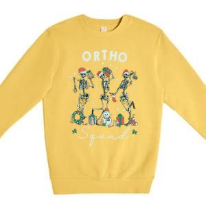 Ortho Squad Christmas Skeleton Orthopedics Nurse Rn Crew Cute Gift Premium Crewneck Sweatshirt