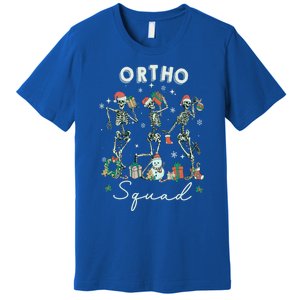 Ortho Squad Christmas Skeleton Orthopedics Nurse Rn Crew Cute Gift Premium T-Shirt