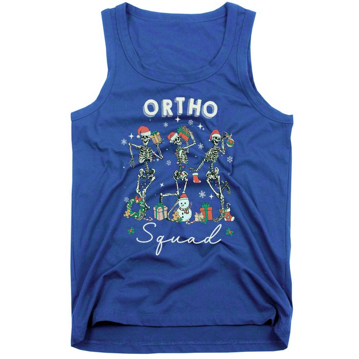 Ortho Squad Christmas Skeleton Orthopedics Nurse Rn Crew Cute Gift Tank Top