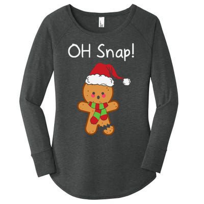 Oh Snap Christmas Women's Perfect Tri Tunic Long Sleeve Shirt