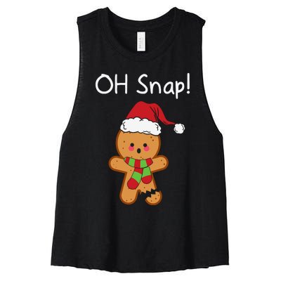 Oh Snap Christmas Women's Racerback Cropped Tank