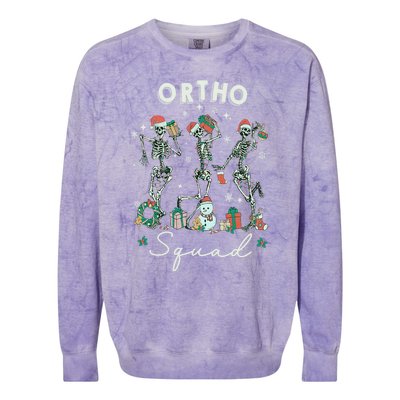 Ortho Squad Christmas Skeleton Orthopedics Nurse Rn Crew Gift Colorblast Crewneck Sweatshirt