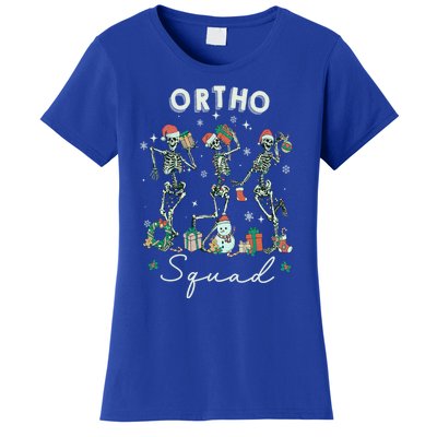 Ortho Squad Christmas Skeleton Orthopedics Nurse Rn Crew Gift Women's T-Shirt