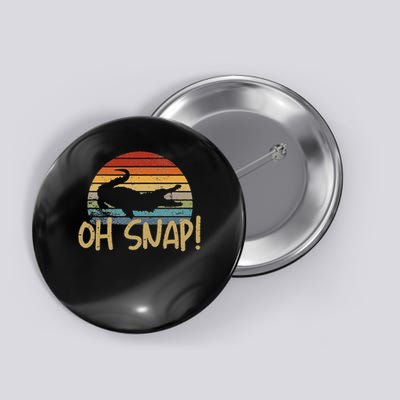 Oh Snap! Crocodile Funny Alligator Button