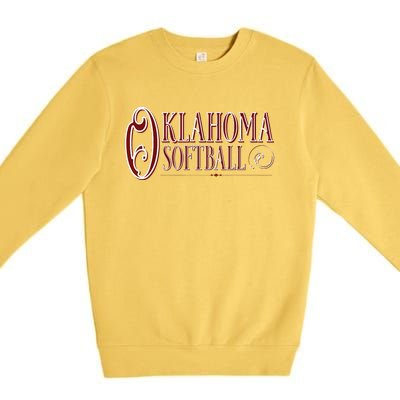 Oklahoma Softball College School Local State Teams Premium Crewneck Sweatshirt