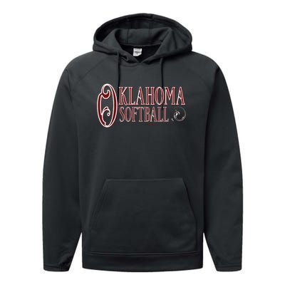 Oklahoma Softball College School Local State Teams Performance Fleece Hoodie