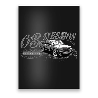 Obs Single Cab Truck Old Body Style Retro Vintage Ck Truck Poster