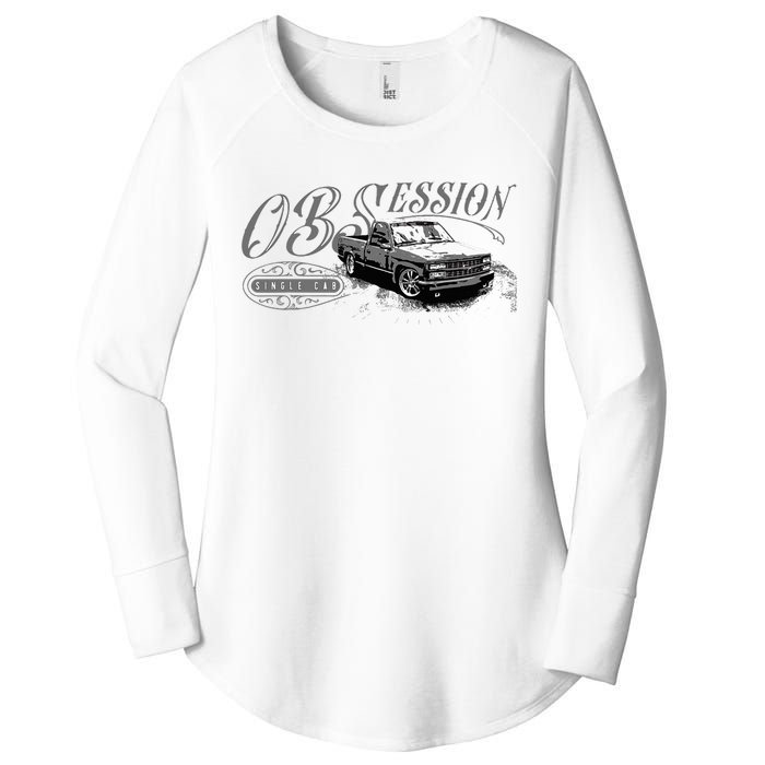 Obs Single Cab Truck Old Body Style Retro Vintage Ck Truck Women's Perfect Tri Tunic Long Sleeve Shirt