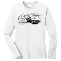 Obs Single Cab Truck Old Body Style Retro Vintage Ck Truck Ladies Long Sleeve Shirt