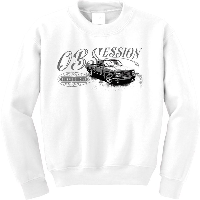 Obs Single Cab Truck Old Body Style Retro Vintage Ck Truck Kids Sweatshirt