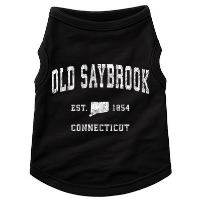 Old Saybrook Connecticut Ct Vintage Athletic Sports Doggie Tank