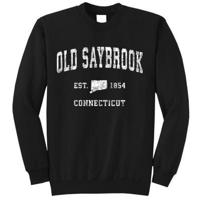 Old Saybrook Connecticut Ct Vintage Athletic Sports Sweatshirt