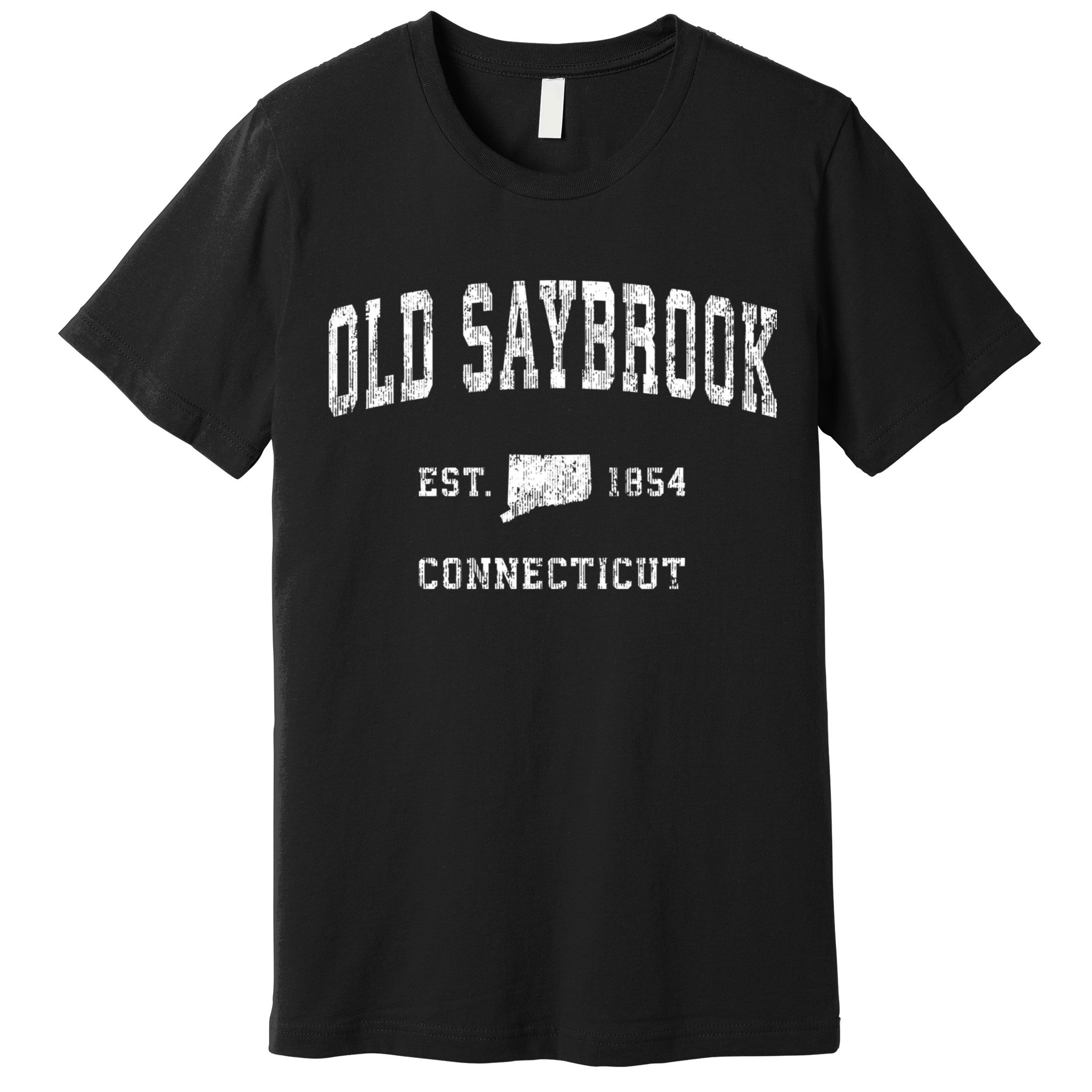 Old Saybrook Connecticut Ct Vintage Athletic Sports Premium T-Shirt