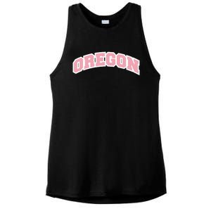 Oregon Sports Classic Varsity College Style Ladies PosiCharge Tri-Blend Wicking Tank