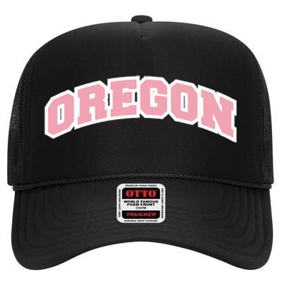 Oregon Sports Classic Varsity College Style High Crown Mesh Back Trucker Hat