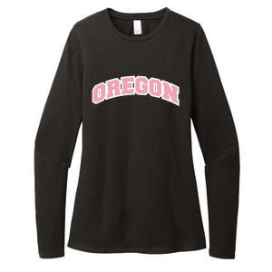 Oregon Sports Classic Varsity College Style Womens CVC Long Sleeve Shirt