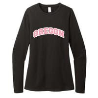 Oregon Sports Classic Varsity College Style Womens CVC Long Sleeve Shirt