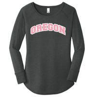 Oregon Sports Classic Varsity College Style Women's Perfect Tri Tunic Long Sleeve Shirt