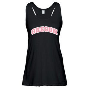 Oregon Sports Classic Varsity College Style Ladies Essential Flowy Tank