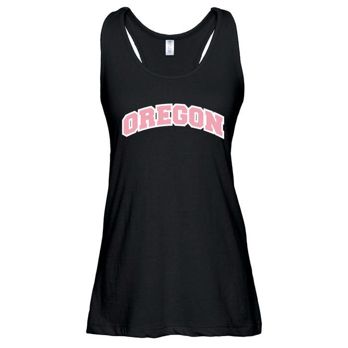 Oregon Sports Classic Varsity College Style Ladies Essential Flowy Tank