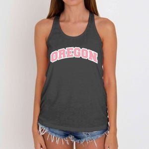 Oregon Sports Classic Varsity College Style Women's Knotted Racerback Tank