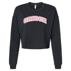 Oregon Sports Classic Varsity College Style Cropped Pullover Crew