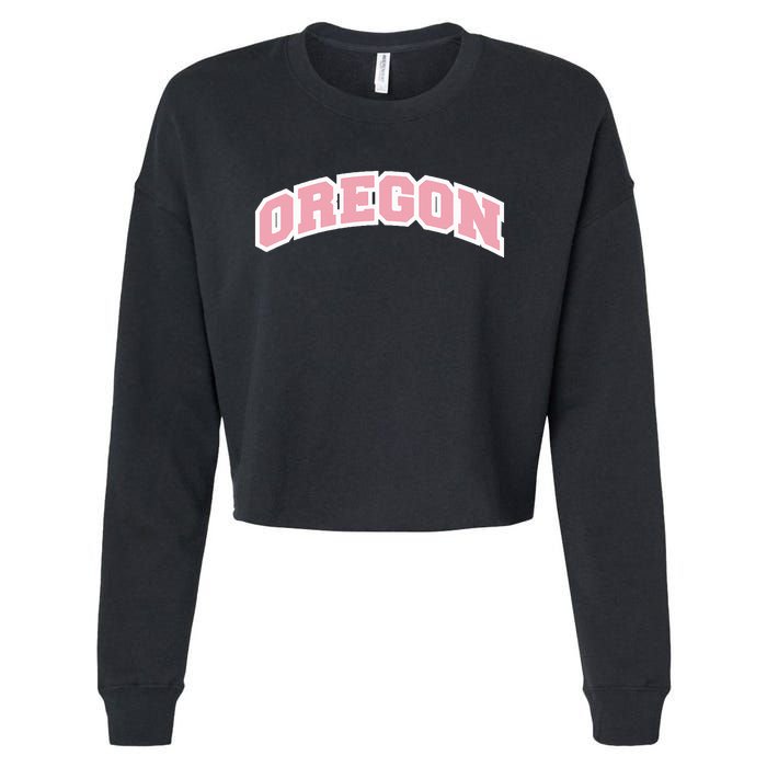 Oregon Sports Classic Varsity College Style Cropped Pullover Crew