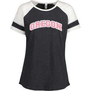 Oregon Sports Classic Varsity College Style Enza Ladies Jersey Colorblock Tee