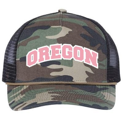 Oregon Sports Classic Varsity College Style Retro Rope Trucker Hat Cap