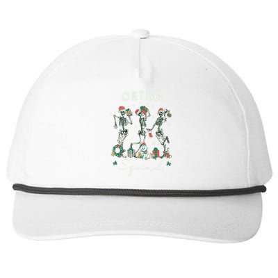 Ortho Squad Christmas Skeleton Orthopedics Nurse Rn Crew Gift Snapback Five-Panel Rope Hat