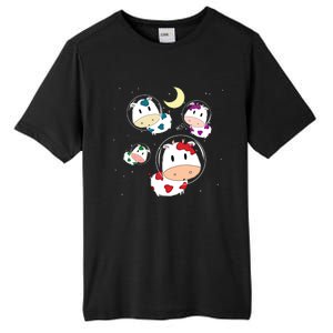 Outer Space Cute Kawaii Moo Cows Astronauts Ushi Moon Stars Great Gift Tall Fusion ChromaSoft Performance T-Shirt