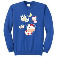 Outer Space Cute Kawaii Moo Cows Astronauts Ushi Moon Stars Great Gift Sweatshirt