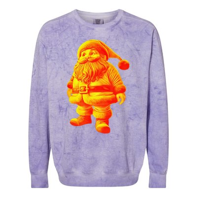 Orange Santa Claus A Funny Holiday Colorblast Crewneck Sweatshirt