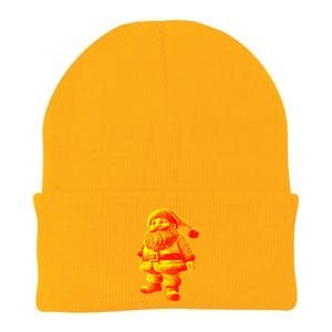 Orange Santa Claus A Funny Holiday Knit Cap Winter Beanie