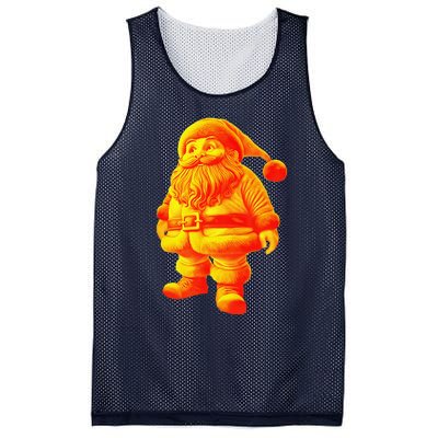 Orange Santa Claus A Funny Holiday Mesh Reversible Basketball Jersey Tank