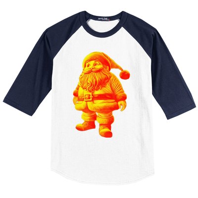 Orange Santa Claus A Funny Holiday Baseball Sleeve Shirt