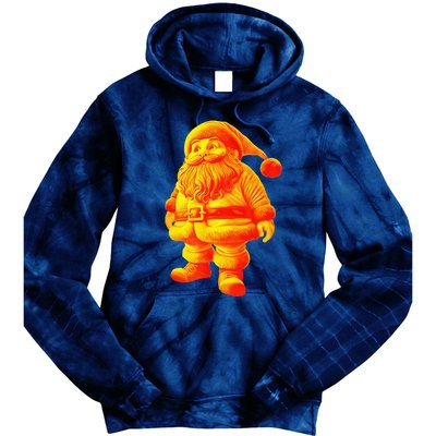 Orange Santa Claus A Funny Holiday Tie Dye Hoodie