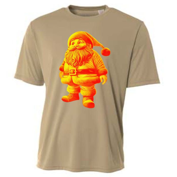 Orange Santa Claus A Funny Holiday Cooling Performance Crew T-Shirt