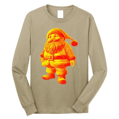 Orange Santa Claus A Funny Holiday Long Sleeve Shirt