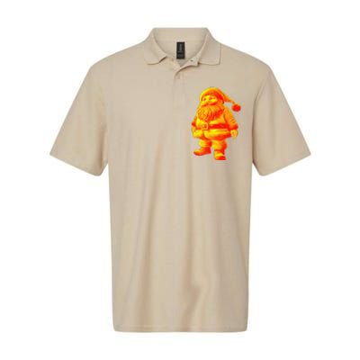 Orange Santa Claus A Funny Holiday Softstyle Adult Sport Polo