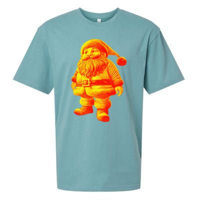 Orange Santa Claus A Funny Holiday Sueded Cloud Jersey T-Shirt