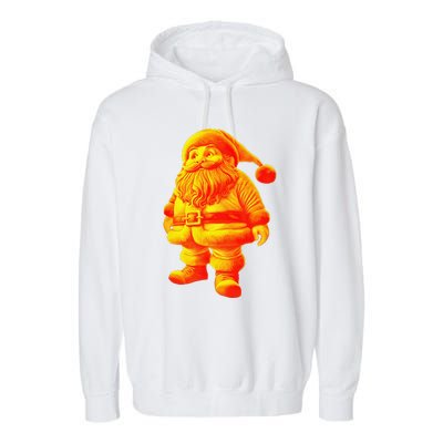 Orange Santa Claus A Funny Holiday Garment-Dyed Fleece Hoodie